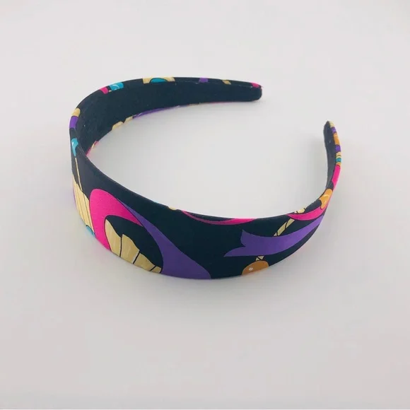 Silk Headband, New, Handmade - Colorful Ribbon Pattern - Picture 4 of 8